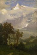 Albert Bierstadt View of Wetterhorn from the Valley of Grindelwald Spain oil painting artist